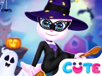 image Cat Girl Halloween Preparation
