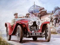 image Painting Vintage Cars Jigsaw Puzzle 2